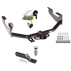 Trailer Tow Hitch For 97-03 Ford F150 2004 Heritage 97-99 F250 Light Duty w/o Factory Wiring Package w/ Wiring and 1-7/8" Ball
