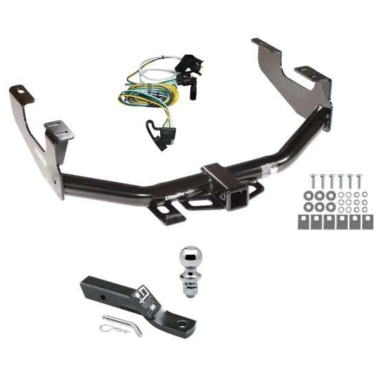 Trailer Tow Hitch For 97-03 Ford F150 2004 Heritage 97-99 F250 Light Duty w/o Factory Wiring Package w/ Wiring and 1-7/8" Ball