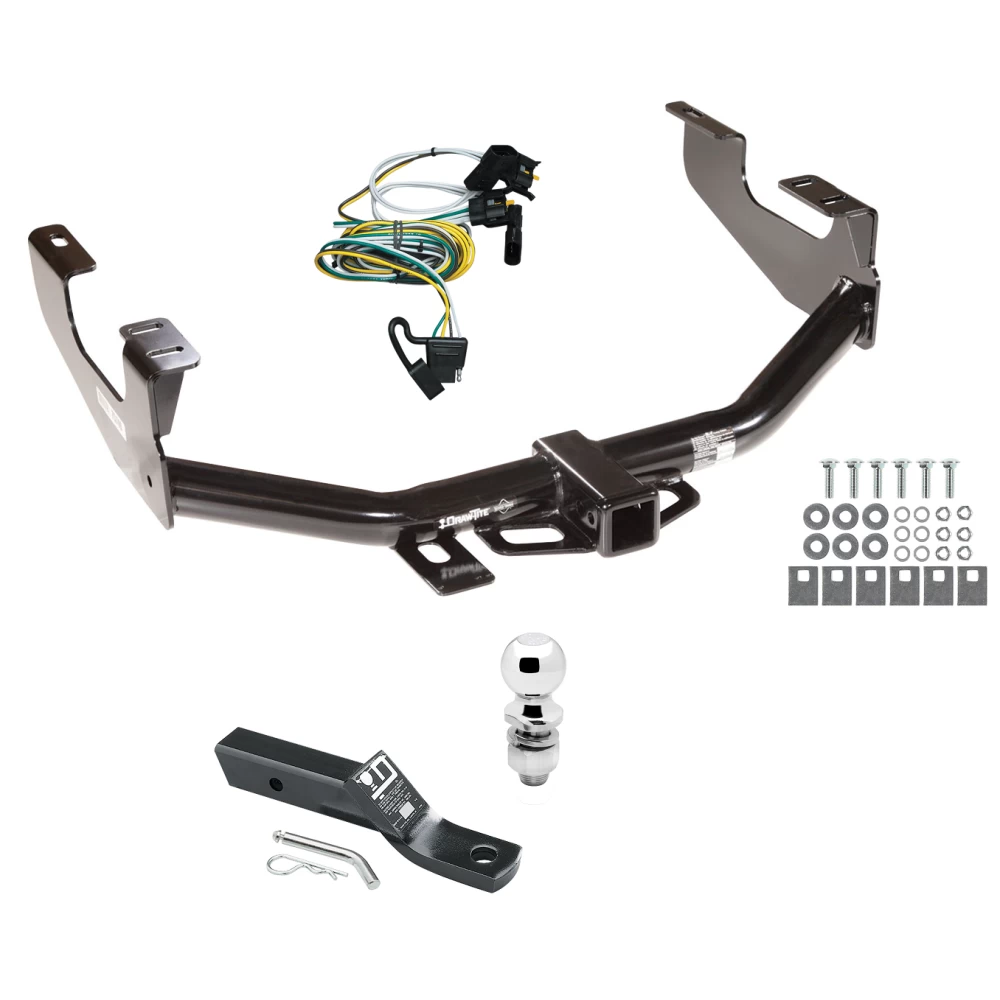 Trailer Tow Hitch For 97-03 Ford F150 2004 Heritage 97-99 F250 Light Duty w/o Factory Wiring Package w/ Wiring and 2" Ball
