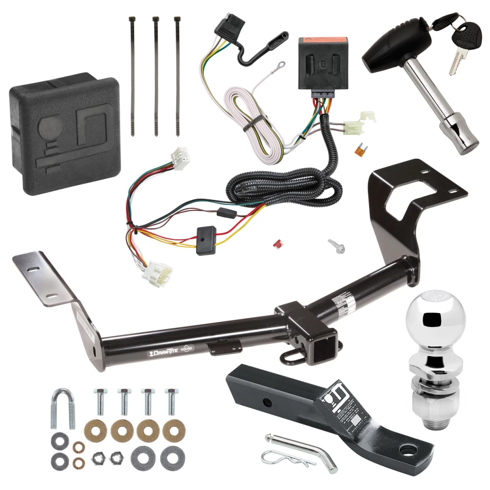 Trailer Tow Hitch For 12-16 Honda CR-V Deluxe Package Wiring 2" Ball and Lock