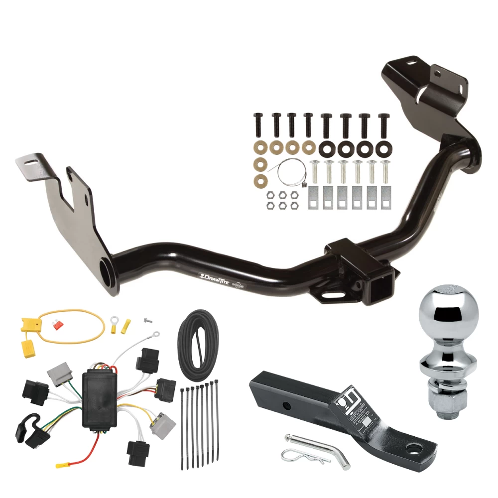 Trailer Tow Hitch For 05-07 Ford Escape 05-06 Mazda Tribute Complete Package w/ Wiring and 1-7/8" Ball
