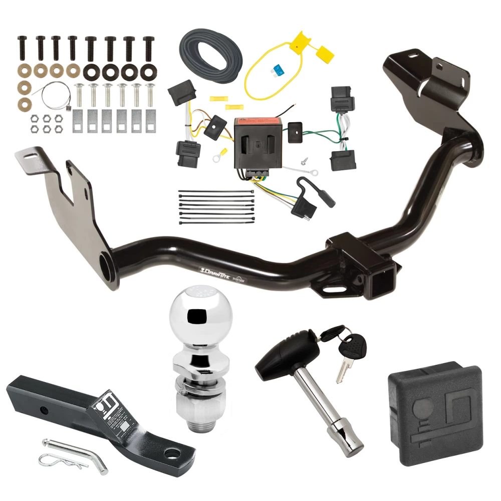 Trailer Tow Hitch For 05-11 Mercury Mariner 08-11 Mazda Tribute 08-12 Ford Escape Deluxe Package Wiring 2" Ball and Lock