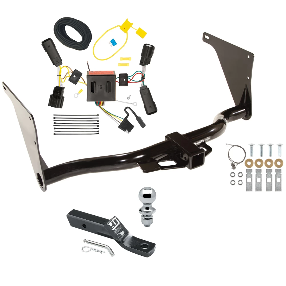 Trailer Tow Hitch For 13-16 Ford Escape All Models Complete Package w/ Wiring and 1-7/8" Ball
