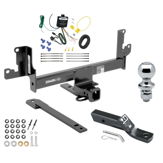 Trailer Tow Hitch For 12-15 BMW X1 w/ Panoramic Sunroof Only Complete Package w/ Wiring and 1-7/8" Ball