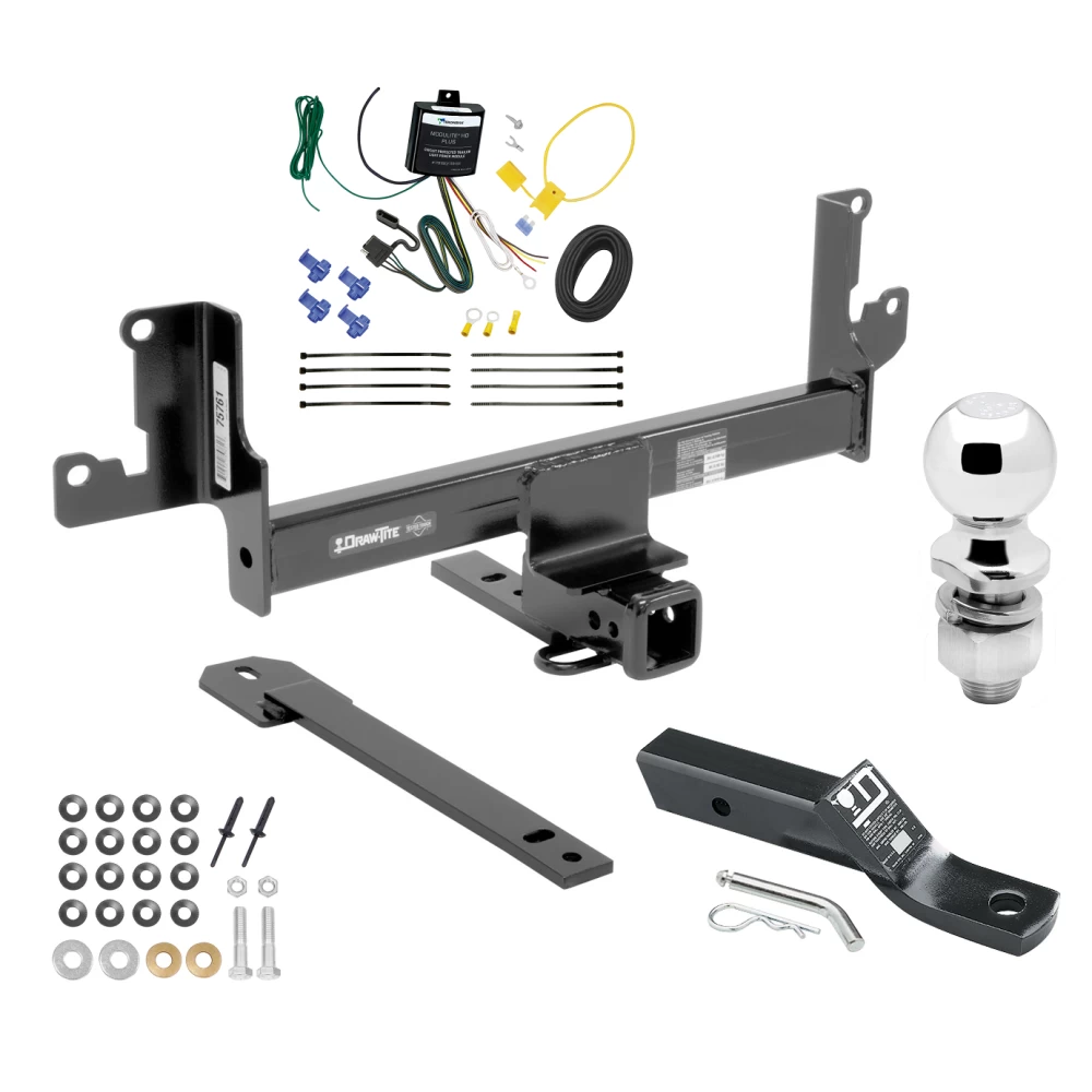 Trailer Tow Hitch For 12-15 BMW X1 w/ Panoramic Sunroof Only Complete Package w/ Wiring and 2" Ball
