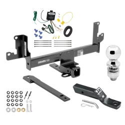 Trailer Tow Hitch For 12-15 BMW X1 w/ Panoramic Sunroof Only Complete Package w/ Wiring and 2" Ball