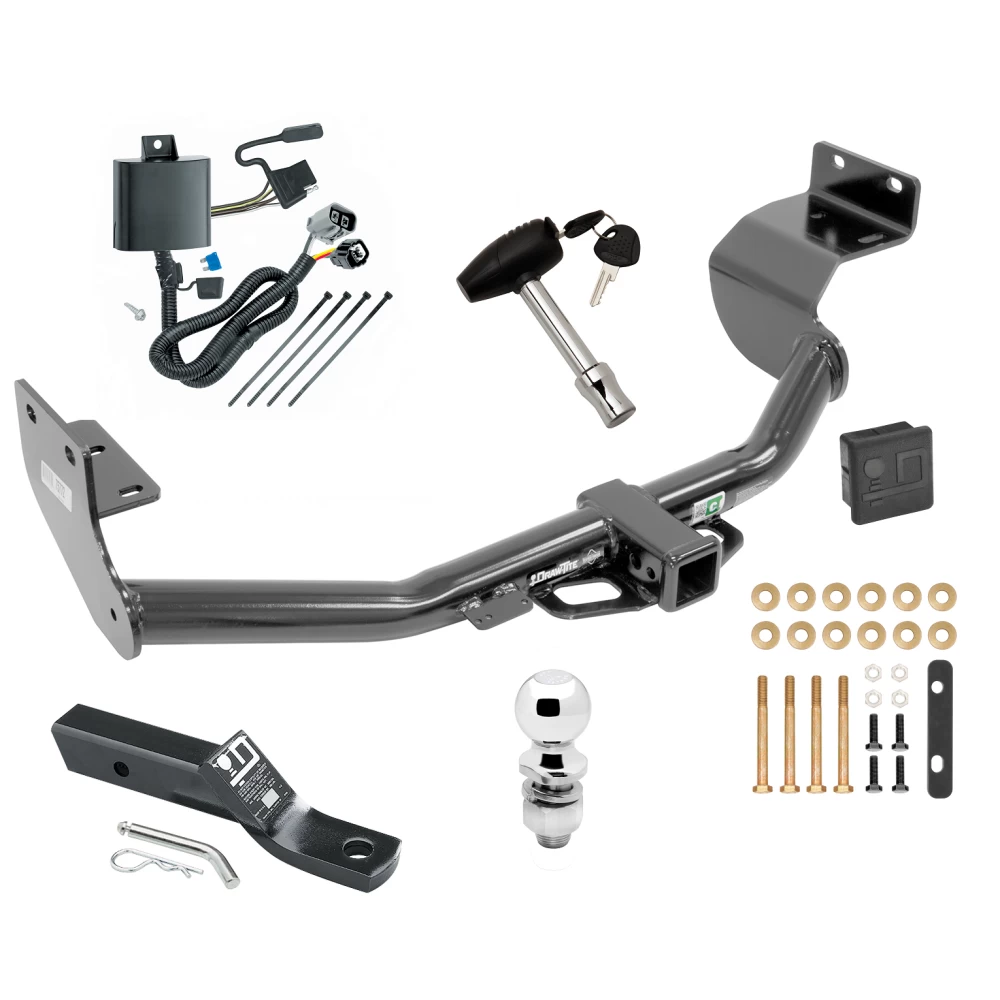 Trailer Tow Hitch For 13-18 Hyundai Santa Fe Sport 14-15 KIA Sorento Deluxe Package Wiring 2" Ball and Lock