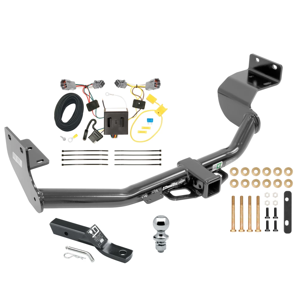 Trailer Tow Hitch For 13-18 Hyundai Santa Fe Sport 5 Passenger models only w/o Factory Tow PKG Complete Package w/ Wiring and 1-7/8" Ball