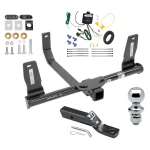 Trailer Tow Hitch For 10-15 Mercedes GLK350 All Models Complete Package w/ Wiring and 1-7/8" Ball