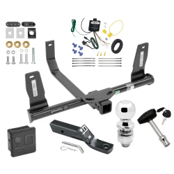 Trailer Tow Hitch For 10-15 Mercedes GLK350 All Models Deluxe Package Wiring 2" Ball and Lock