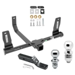 Trailer Tow Hitch For 10-15 Mercedes GLK350 Receiver w/ 1-7/8" and 2" Ball