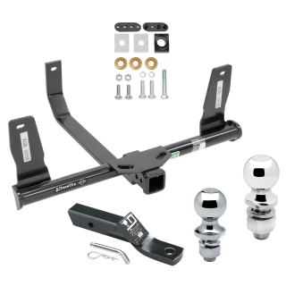 Trailer Tow Hitch For 10-15 Mercedes GLK350 Receiver w/ 1-7/8" and 2" Ball
