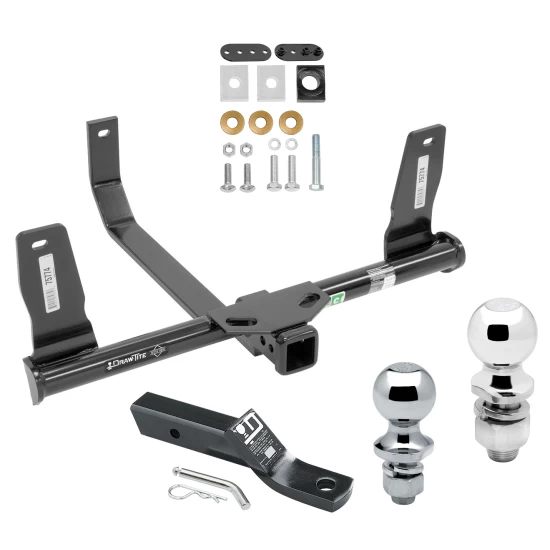 Trailer Tow Hitch For 10-15 Mercedes GLK350 Receiver w/ 1-7/8" and 2" Ball