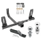 Trailer Tow Hitch For 10-15 Mercedes GLK350 Receiver w/ 1-7/8" and 2" Ball