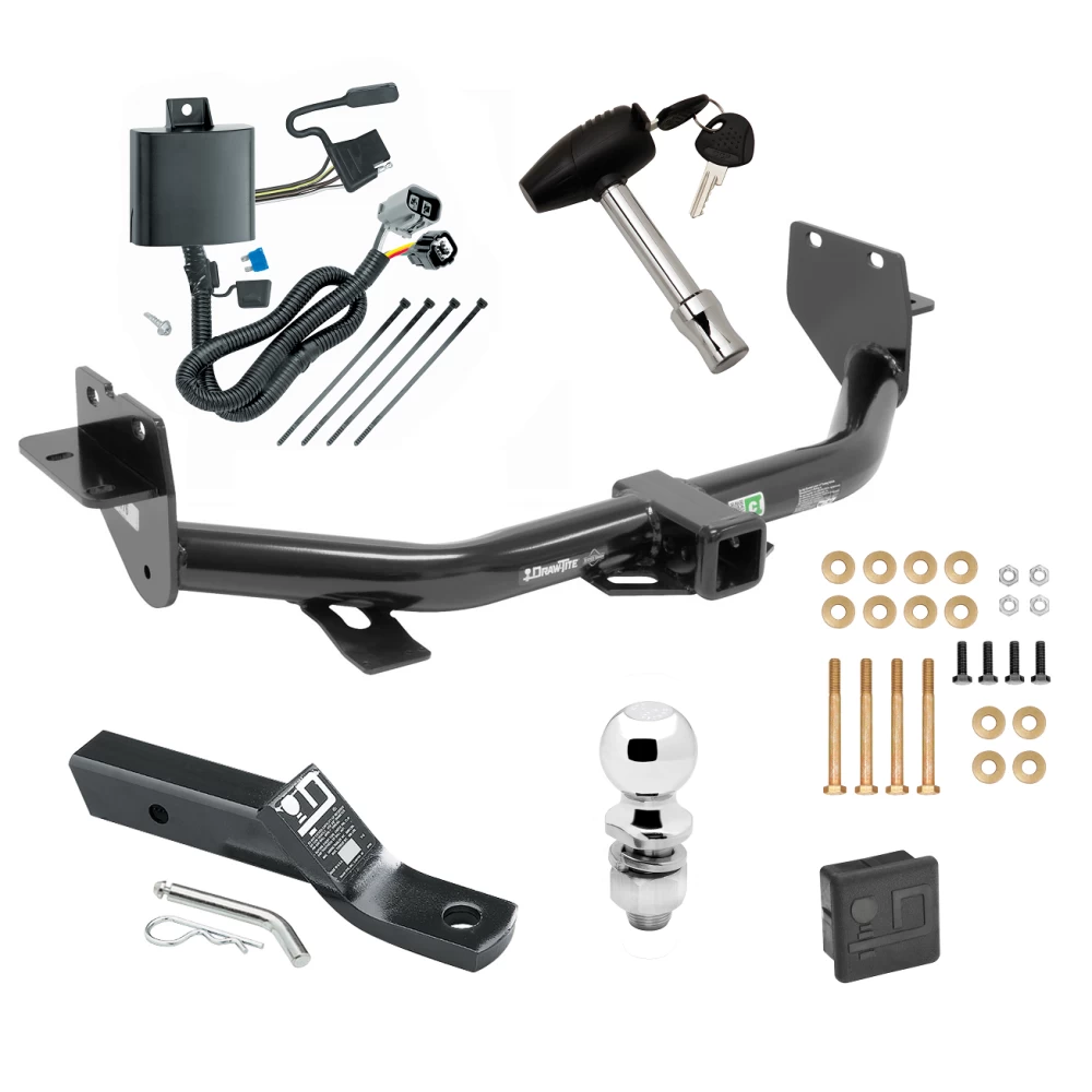 Trailer Tow Hitch For 13-18 Hyundai Santa Fe 2019 XL ONLY Deluxe Package Wiring 2" Ball and Lock