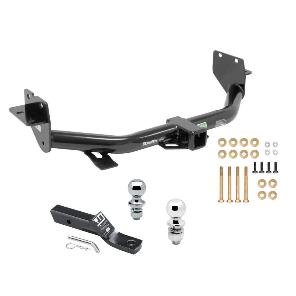 Trailer Tow Hitch For 13-18 Hyunda Santa Fe w/ 3rd Row Seats 2019 XL Only Receiver w/ 1-7/8" and 2" Ball