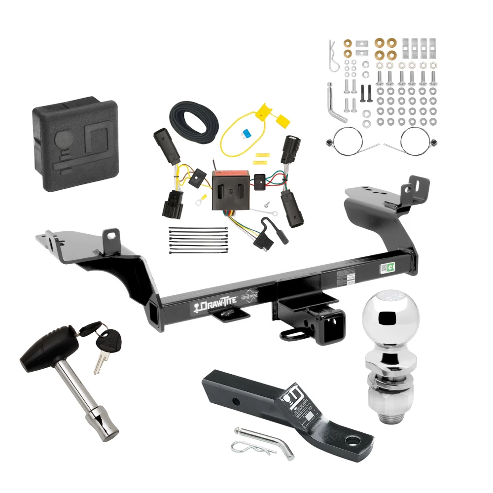 Trailer Tow Hitch For 13-16 Ford Escape All Models Deluxe Package Wiring 2" Ball and Lock