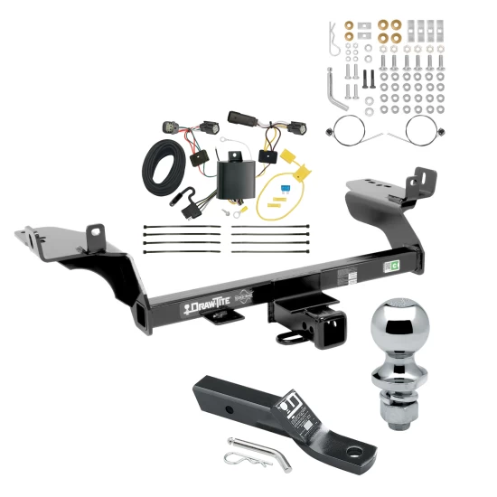 Trailer Tow Hitch For 17-18 Ford Escape All Models Complete Package w/ Wiring and 1-7/8" Ball