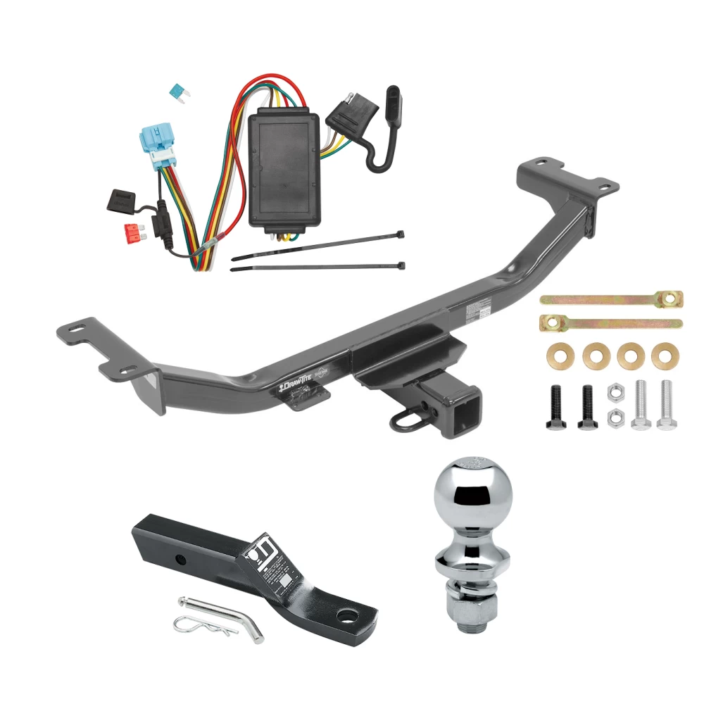 Trailer Tow Hitch For 10-12 Acura RDX All Models Complete Package w/ Wiring and 1-7/8" Ball