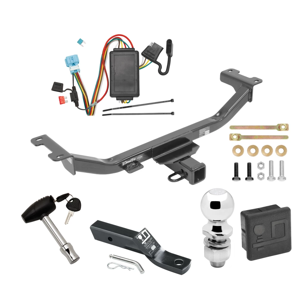 Trailer Tow Hitch For 10-12 Acura RDX All Models Deluxe Package Wiring 2" Ball and Lock