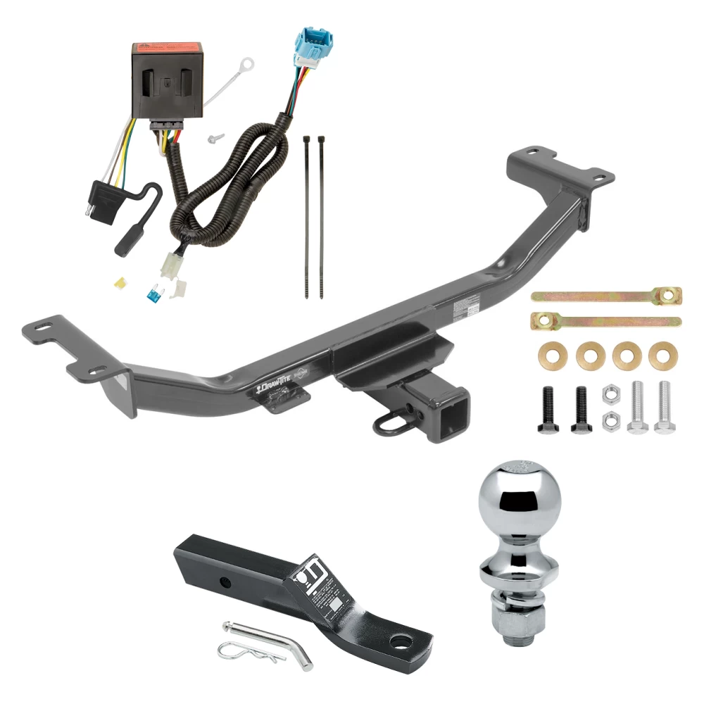 Trailer Tow Hitch For 13-18 Acura RDX All Models Complete Package w/ Wiring and 1-7/8" Ball
