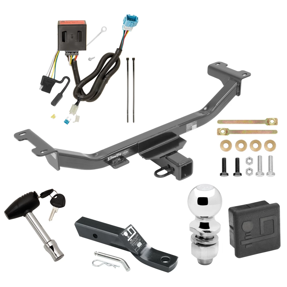 Trailer Tow Hitch For 13-18 Acura RDX All Models Deluxe Package Wiring 2" Ball and Lock
