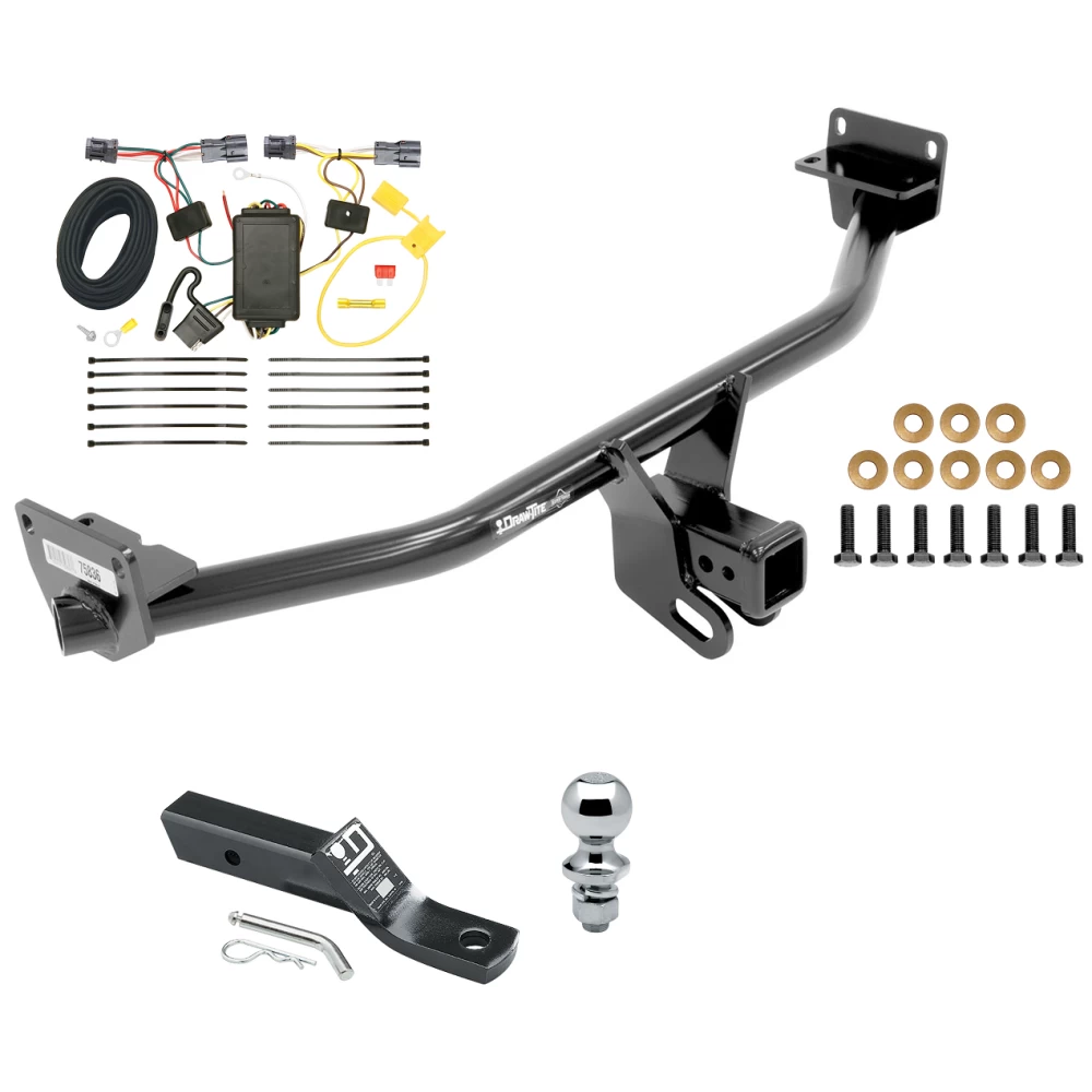 Trailer Tow Hitch For 16-18 Hyundai Tucson All Models Complete Package w/ Wiring and 1-7/8" Ball