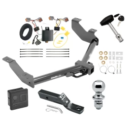 Trailer Tow Hitch For 14-23 Ford Transit Connect All Models Deluxe Package Wiring 2" Ball and Lock