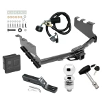Trailer Tow Hitch For 14-18 Chevy Silverado GMC Sierra 1500 (2019 LD & Legacy) Deluxe Package Wiring 2" Ball and Lock