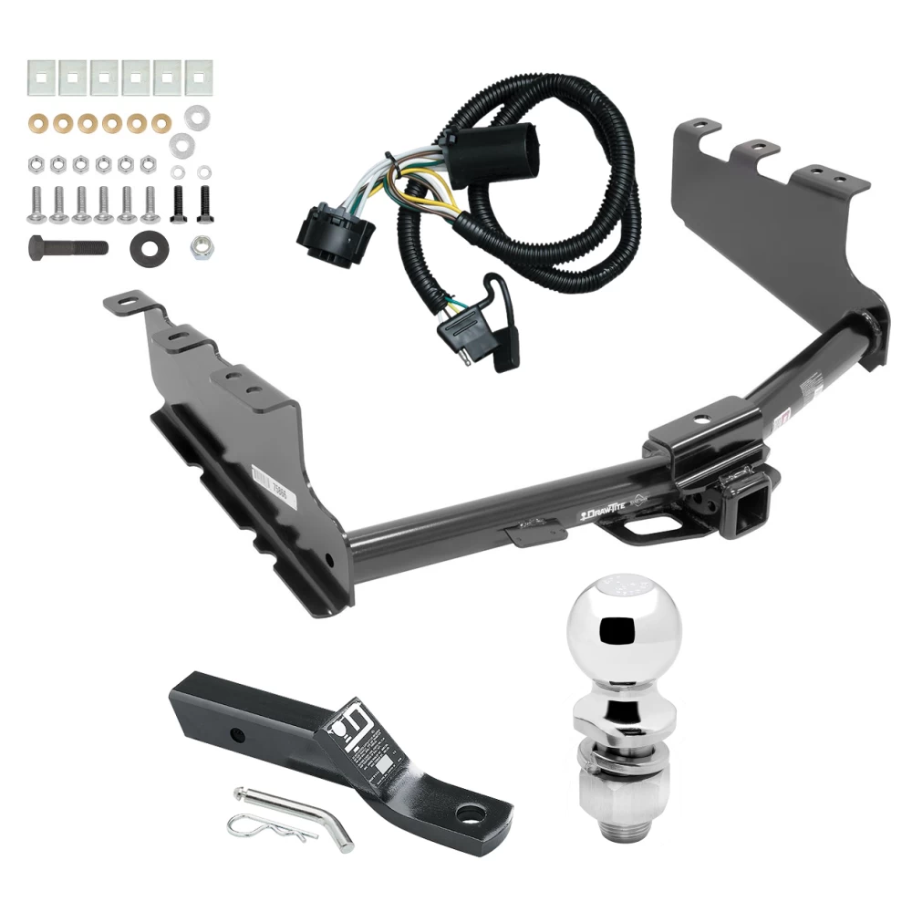 Trailer Tow Hitch For 14-18 Chevy Silverado GMC Sierra 1500 (2019 LD & Legacy) Complete Package w/ Wiring and 2" Ball