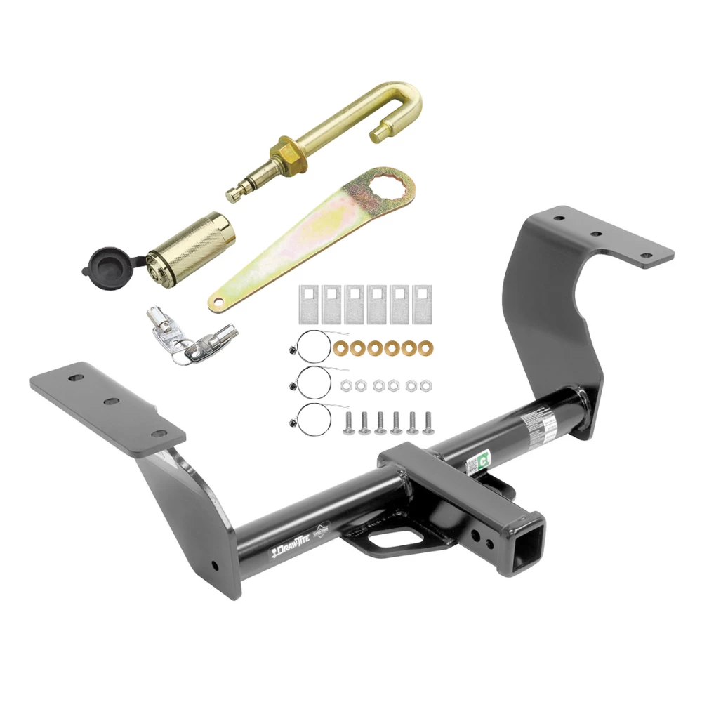 Trailer Tow Hitch For 14-18 Subaru Forester Class 3 2" Towing Receiver w/ J-Pin Anti-Rattle Lock