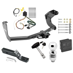 Trailer Tow Hitch For 14-20 Mitsubishi Outlander Excluding PHEV Deluxe Package Wiring 2" Ball and Lock
