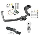 Trailer Tow Hitch For 14-20 Mitsubishi Outlander Excluding PHEV Complete Package w/ Wiring and 2" Ball