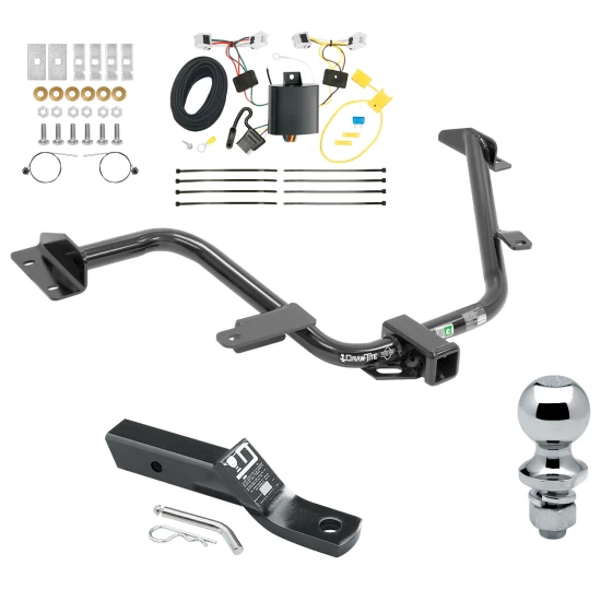 Trailer Tow Hitch For 13-21 Nissan NV200 15-18 Chevrolet City Express Complete Package w/ Wiring and 1-7/8" Ball