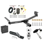 Trailer Tow Hitch For 08-20 Nissan Rogue 14-14 Rogue Select Deluxe Package Wiring 2" Ball and Lock