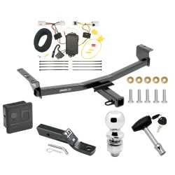 Trailer Tow Hitch For 08-20 Nissan Rogue 14-14 Rogue Select Deluxe Package Wiring 2" Ball and Lock