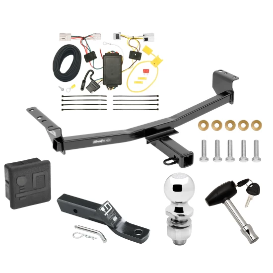 Trailer Tow Hitch For 08-20 Nissan Rogue 14-14 Rogue Select Deluxe Package Wiring 2" Ball and Lock