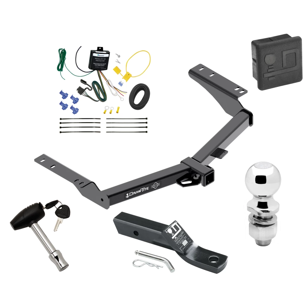 Trailer Tow Hitch For 14-24 Toyota Prado All Models Deluxe Package Wiring 2" Ball and Lock