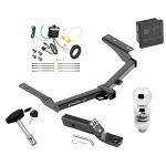 Trailer Tow Hitch For 14-24 Toyota Prado All Models Deluxe Package Wiring 2" Ball and Lock