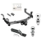 Trailer Tow Hitch For 15-19 Chevy Silverado GMC Sierra 2500 3500 HD Receiver w/ 1-7/8" and 2" Ball