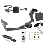 Trailer Tow Hitch For 19-20 Hyundai Santa Fe (Except XL Models) Deluxe Package Wiring 2" Ball and Lock