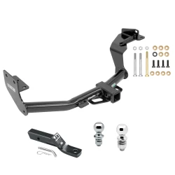 Trailer Tow Hitch For 16-20 KIA Sorento 2019 Hyunda Santa Fe Except XL 2020 All Models Receiver w/ 1-7/8" and 2" Ball