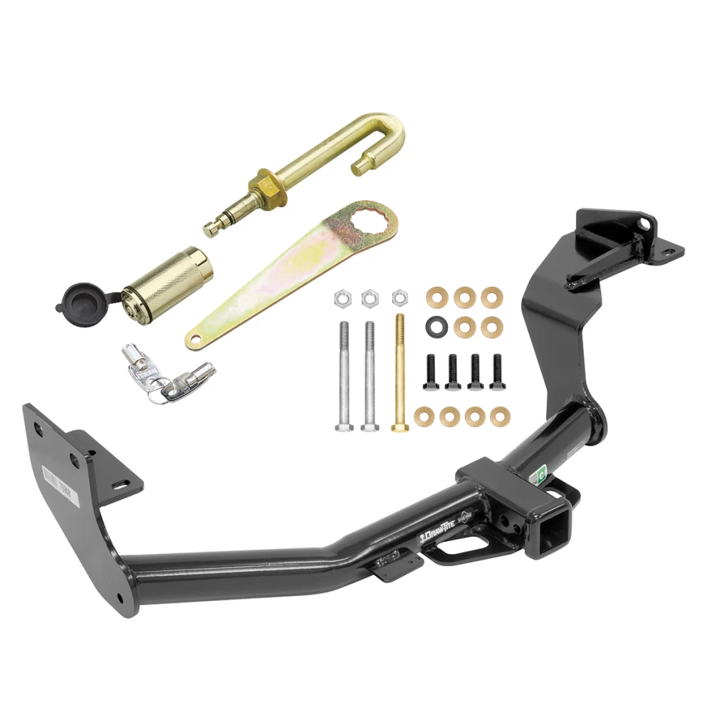 Trailer Tow Hitch For 16-20 KIA Sorento 2019 Hyunda Santa Fe Except XL 2020 All Models Class 3 2" Towing Receiver w/ J-Pin Anti-Rattle Lock