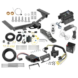 Class 3 Hitch For 15-27 Ford Transit 150 250 350 22-27 E-Transit w/ Draw-Tite Trailer Brake Control 7-Way RV Wiring Breakaway Battery Charger Complete System Receiver 2" Tow Ball