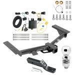 Trailer Tow Hitch For 15-27 Ford Transit 150 250 350 22-27 E-Transit Complete Package w/ Wiring and 2" Ball