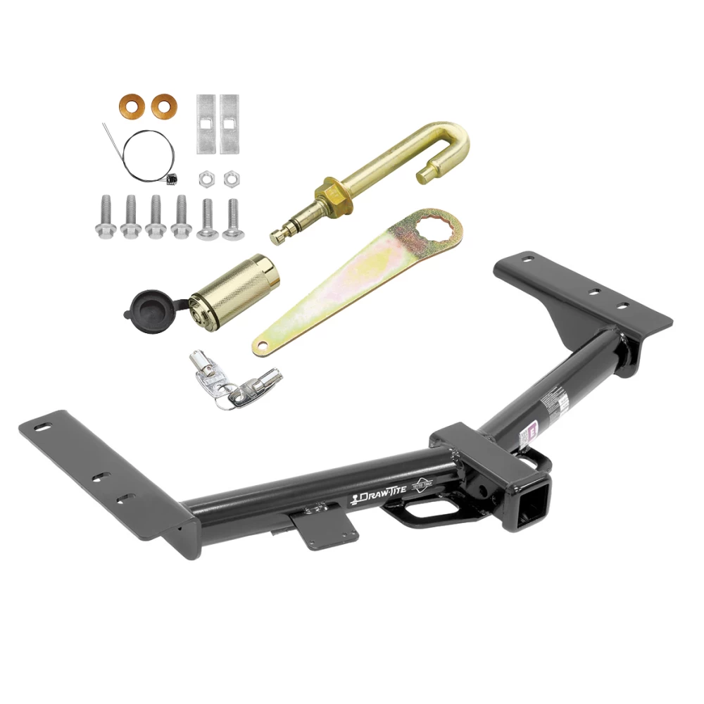 Trailer Tow Hitch For 15-23 Ford Transit 150 250 350 Class 3 2" Towing Receiver w/ J-Pin Anti-Rattle Lock