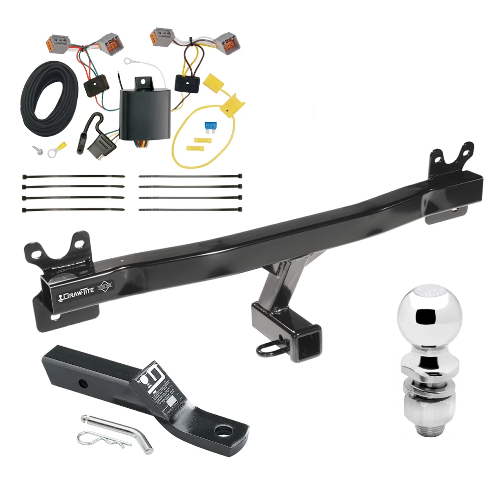 Trailer Tow Hitch For 15-18 Volvo V60 Complete Package w/ Wiring and 2" Ball