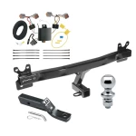 Trailer Tow Hitch For 15-18 Volvo V60 Complete Package w/ Wiring and 1-7/8" Ball