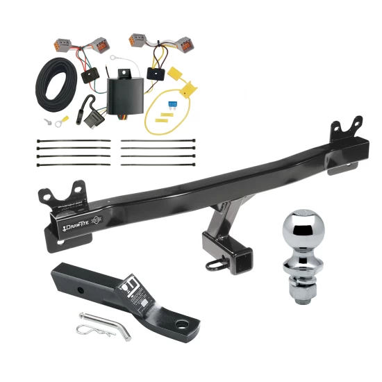 Trailer Tow Hitch For 15-18 Volvo V60 Complete Package w/ Wiring and 1-7/8" Ball