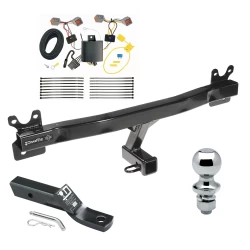 Trailer Tow Hitch For 14-18 Volvo S60 Sedan Complete Package w/ Wiring and 1-7/8" Ball